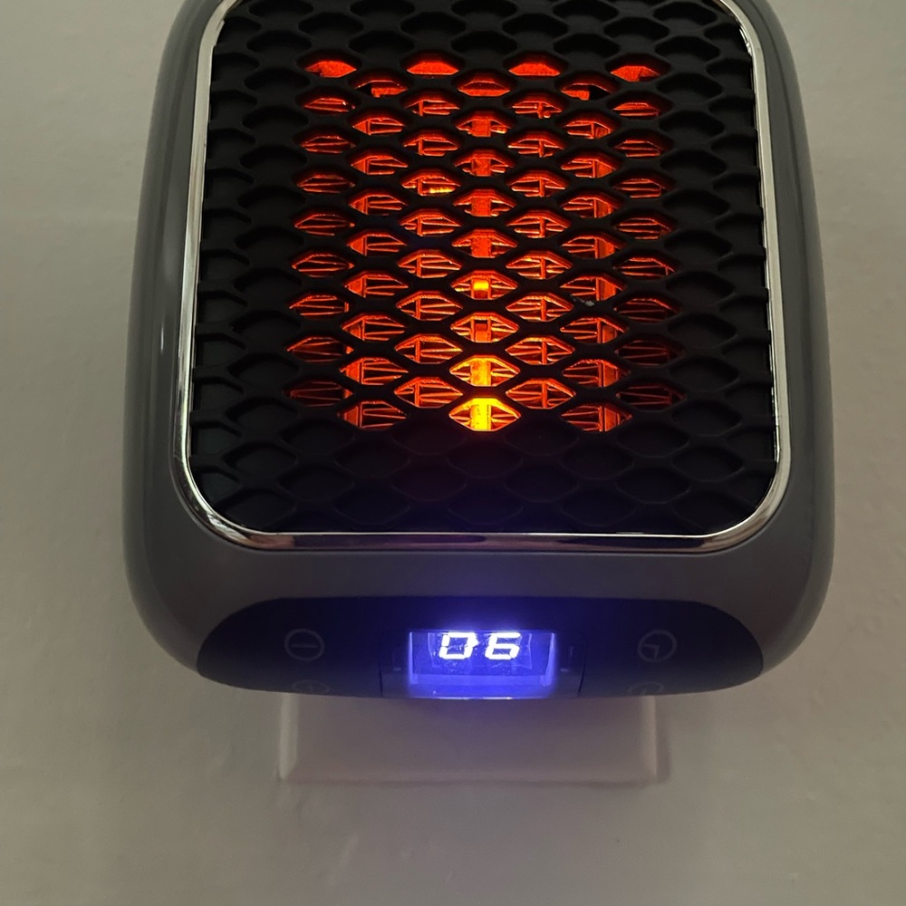 Compact Gray Electric Heater (plug in)